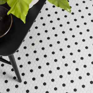 Black & White Hexagon Flooring