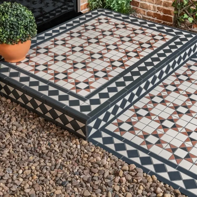 Navy Blue Mosaic Flooring