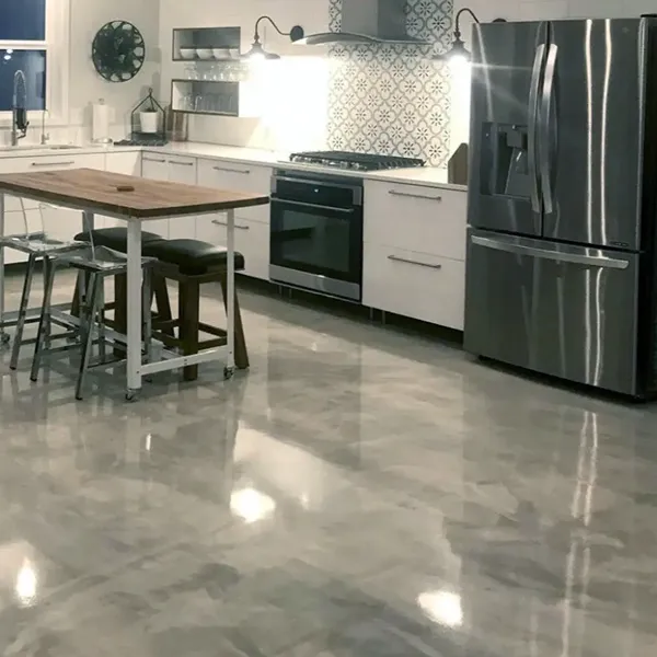 Hygienic epoxy flooring for commercial kitchen environments