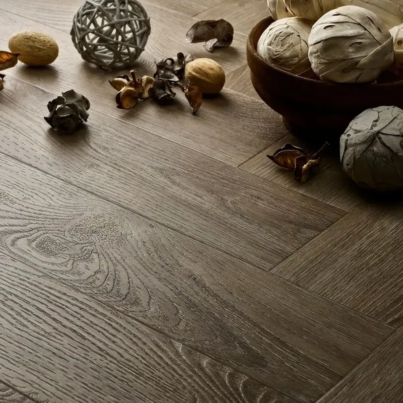 Elements-Limed Oak Herringbone LVT Flooring