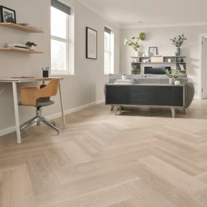 Karndean Neutral Brushed Oak Herringbone LVT