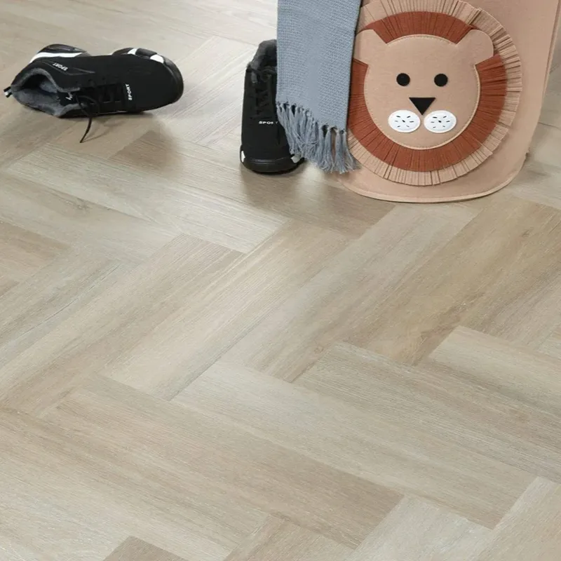 Poplar Pale Wood Parquet LVT Flooring