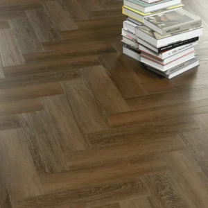 Walnut Dark Wood Parquet LVT Flooring