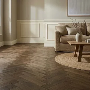 Affogato Rustic Oak Herringbone Wood Flooring