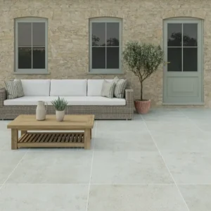 Ivory Concrete Effect Porcelain Pavers