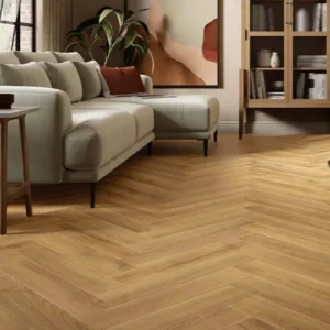 Roasted Peanut Oak Herringbone Vinyl Flooring