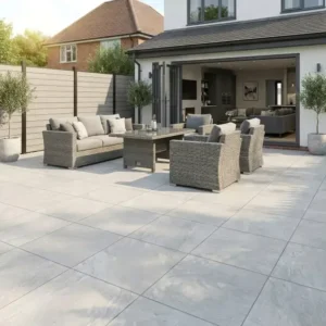 White Stone Effect Outdoor Porcelain Slabs